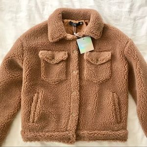 Misguided Shearling Trucker Jacket